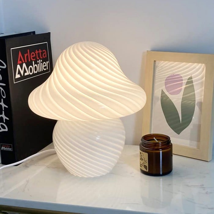 蘑菇造型 LED 玻璃桌燈 | 1+1 免費