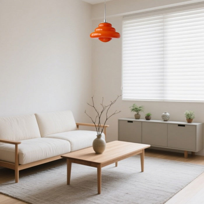 包豪斯風格彩色玻璃吊燈 | 藝術裝飾甜甜圈設計 | 1+1 免費