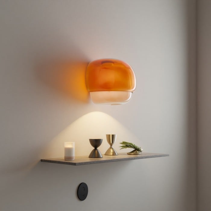 克林科 彩色玻璃双球壁灯 | 1+1 免費