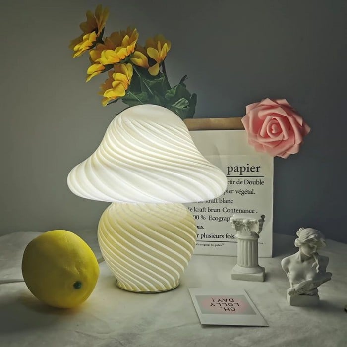 蘑菇造型 LED 玻璃桌燈 | 1+1 免費