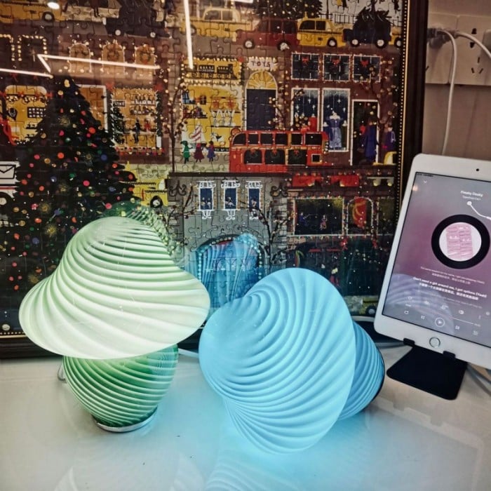 蘑菇造型 LED 玻璃桌燈 | 1+1 免費