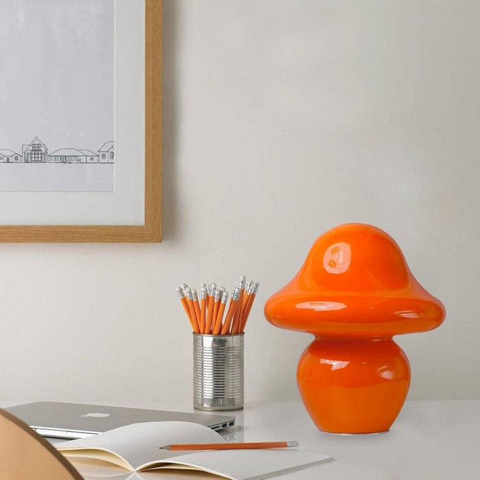 包豪斯风格蘑菇玻璃桌灯 - 附USB端口 | 1+1 免費