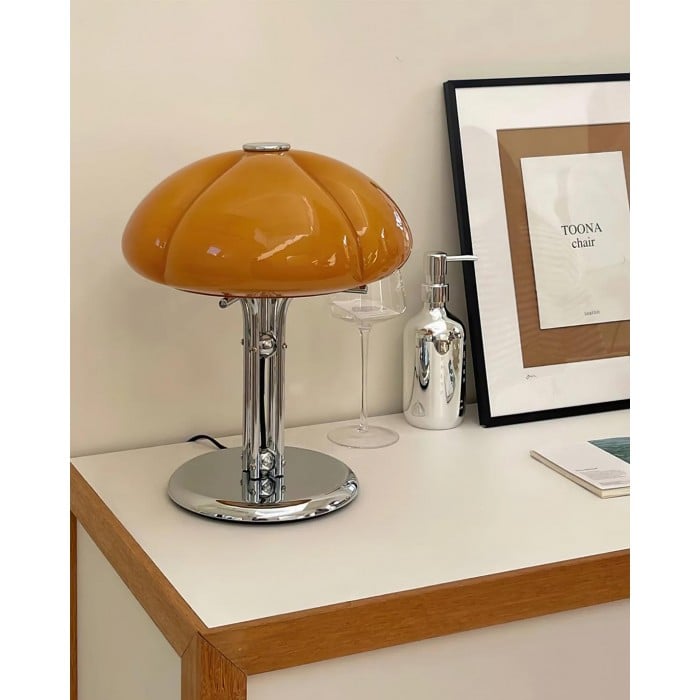 復古包浩斯蘑菇玻璃桌燈 | | 1+1 免費